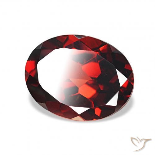 Granada Almandina Vermelho escuro Natural 2.02ct, oval, VVS