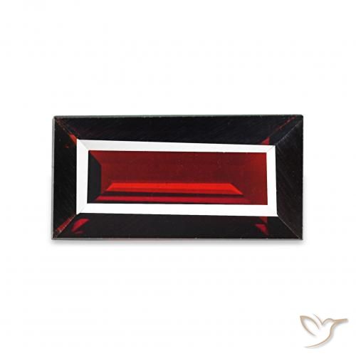 Granada Almandina Vermelho escuro Natural 1.53ct, baguete, VVS