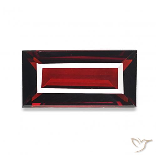 Granada Almandina Vermelho escuro Natural 1.74ct, baguete, VVS