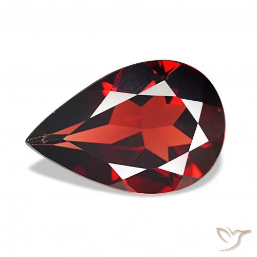2.95ct Vermelho escuro Granada Almandina, Formato de pêra, VS