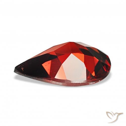 Granada Almandina Vermelho escuro Natural 2.95ct, Formato de pêra, VS