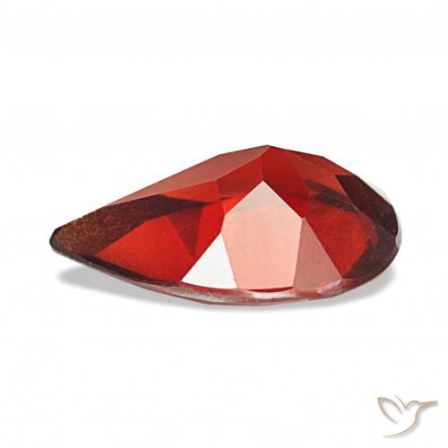 Granada Almandina vermelho médio Natural 2.98ct, Formato de pêra, VS