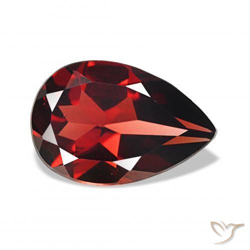 3.31ct Vermelho escuro Granada Almandina, Formato de pêra, VVS-VS