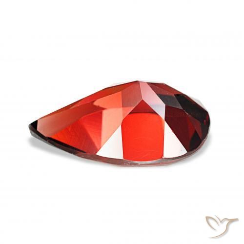 Granada Almandina Vermelho escuro Natural 3.31ct, Formato de pêra, VVS-VS