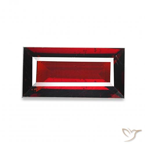 Granada Almandina Vermelho escuro Natural 1.65ct, baguete, VVS-VS