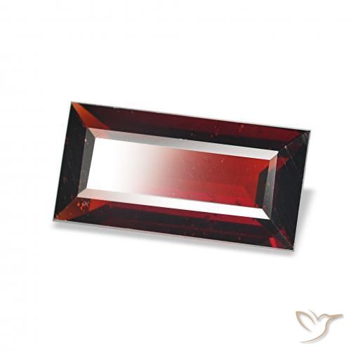 Granada Almandina Vermelho escuro Natural 1.65ct, baguete, VVS-VS