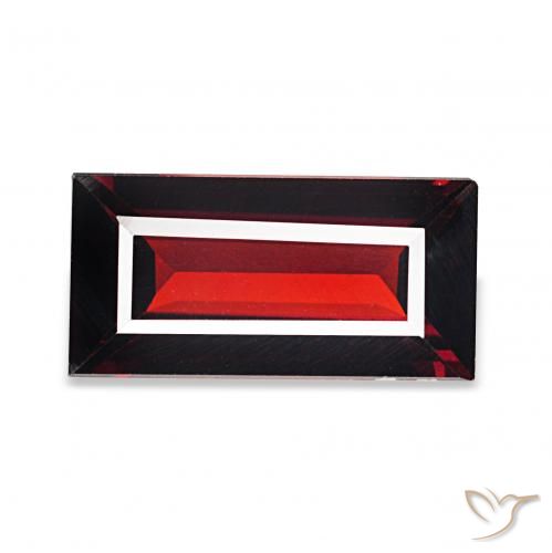 1.66ct Vermelho escuro Granada Almandina, baguete, VVS