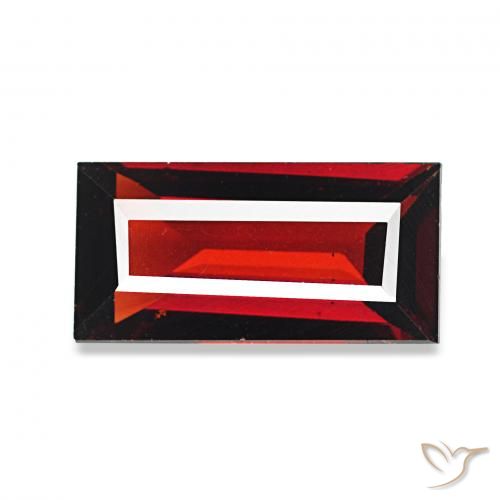 Granada Almandina Vermelho escuro Natural 1.66ct, baguete, VVS