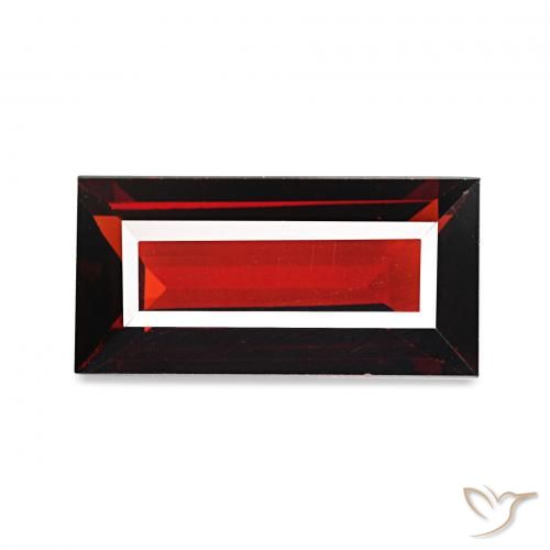 Granada Almandina Vermelho escuro Natural 1.67ct, baguete, VVS