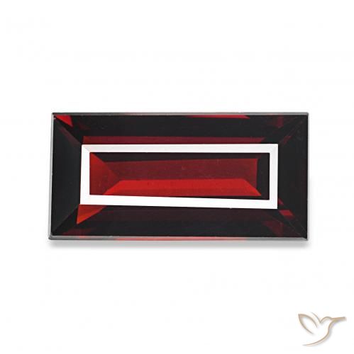 Granada Almandina Vermelho escuro Natural 1.59ct, baguete, VVS