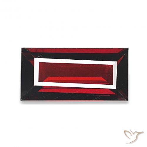 Granada Almandina Vermelho escuro Natural 1.69ct, baguete, VVS