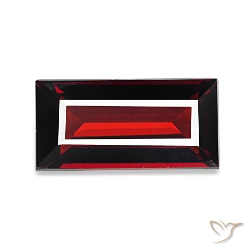 Granada Almandina Vermelho escuro Natural 1.64ct, baguete, VVS