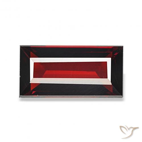 Granada Almandina Vermelho escuro Natural 1.61ct, baguete, VVS