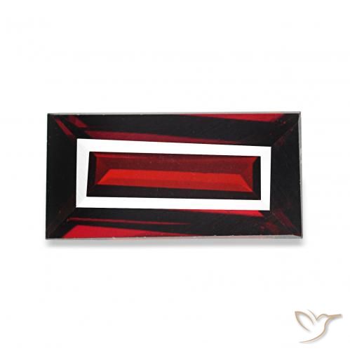 Granada Almandina Vermelho escuro Natural 1.65ct, baguete, VVS