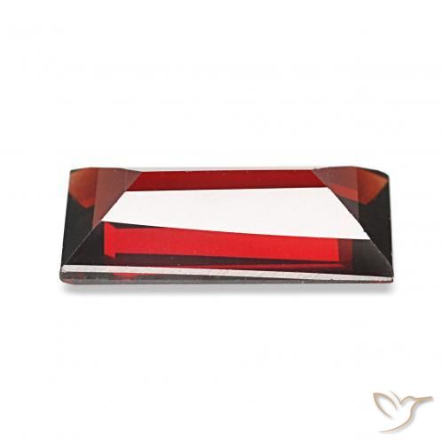 Granada Almandina Vermelho escuro Natural 1.65ct, baguete, VVS