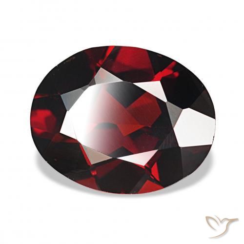 Granada Almandina Vermelho escuro Natural 2.60ct, oval, VVS