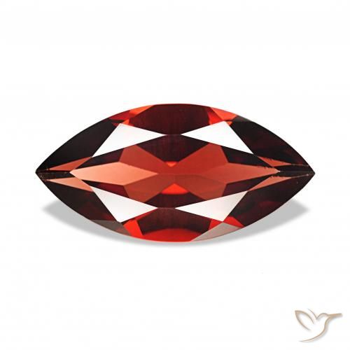 Granada Almandina vermelho médio Natural 1.95ct, Marquesa, VVS
