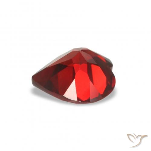 Granada Almandina Vermelho escuro Natural 1.43ct, Coração, VVS