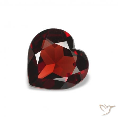 Granada Almandina Vermelho escuro Natural 1.45ct, Coração, VVS
