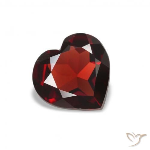Granada Almandina Vermelho escuro Natural 1.45ct, Coração, VVS
