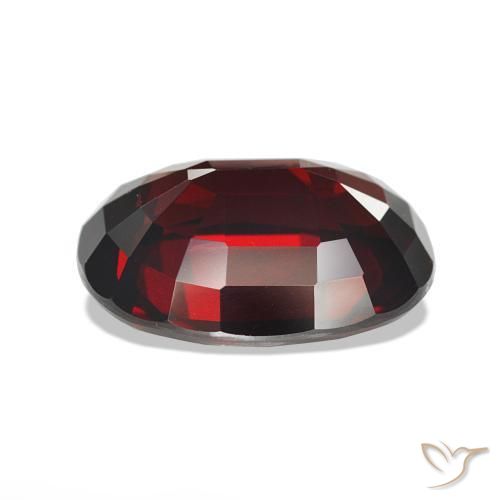 Granada Almandina vermelho escuro Natural 5.55ct, Corte Oval, VVS-VS