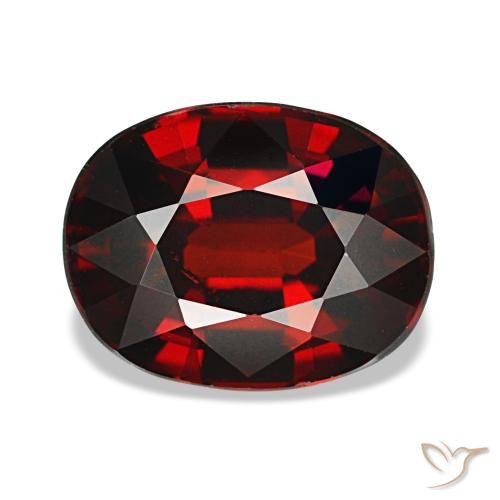 3.27ct vermelho granada almandina, oval, VVS-VS