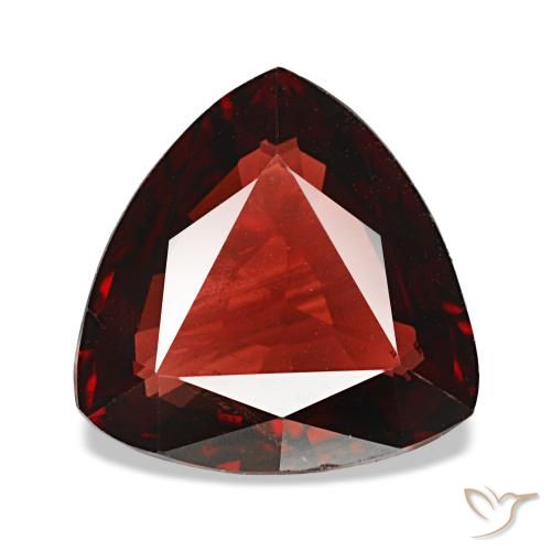 Granada almandina vermelho natural 3,27ct, trillion, VS