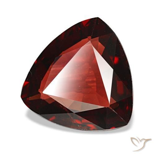 Granada almandina vermelho natural 3,27ct, trillion, VS