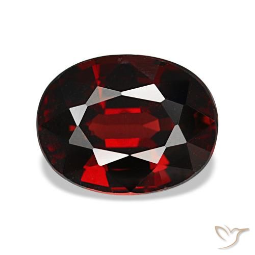 2.87ct vermelho granada almandina, oval, VS