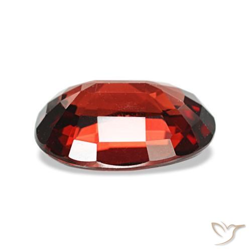 Granada almandina vermelho natural 2,11ct, corte oval, VS