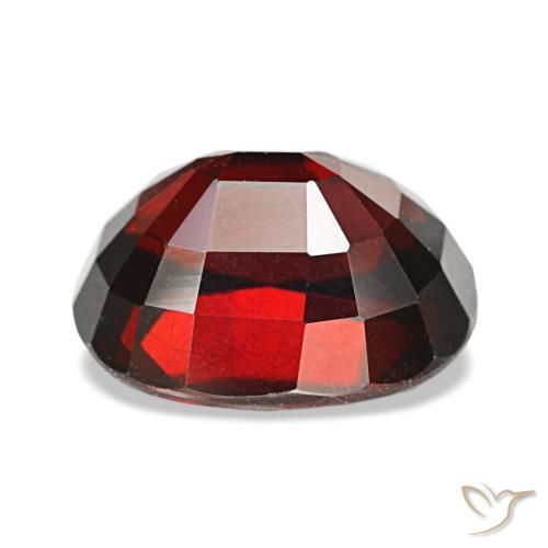 Granada almandina vermelho natural 4,38ct, almofada cortada, VVS-VS