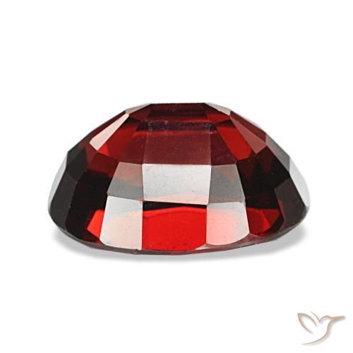 Granada almandina vermelho natural 3,47ct, corte oval, VVS-VS