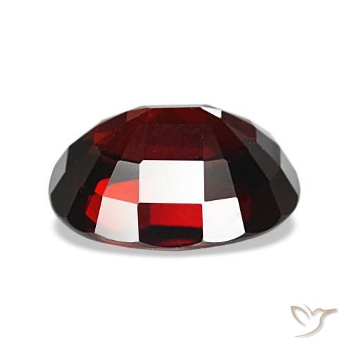 Granada almandina vermelho natural 3,36ct, corte oval, VVS-VS