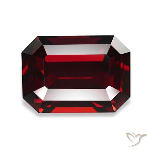 3.49ct vermelho granada almandina, corte esmeralda, VVS