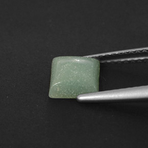 Amazonita verde natural 1,04ct, quadrado, opaco