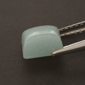 Amazonita verde natural 1,37ct, quadrado, opaco
