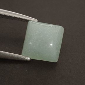 Amazonita verde natural 1,37ct, quadrado, opaco