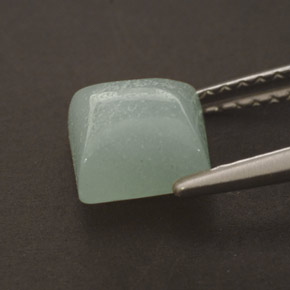 Amazonita verde natural 1,37ct, quadrado, opaco