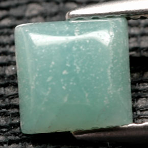 Amazonita verde natural 1,13ct, quadrado, opaco