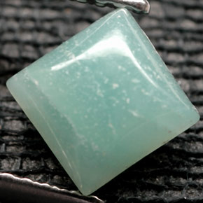 Amazonita verde natural 1,13ct, quadrado, opaco