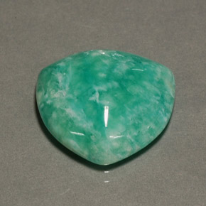 Amazonita verde natural 14,87ct, trillion, opaco