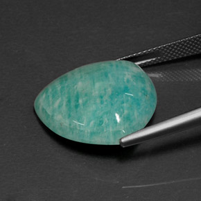 Amazonita verde natural 15,96ct, trillion, opaco