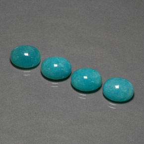 Pedras preciosas de amazonita verde natural de  ct, corte oval, opaco