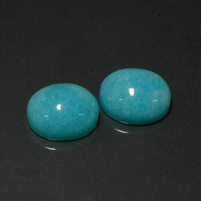 Pedras preciosas de amazonita verde natural de  ct, corte oval, opaco