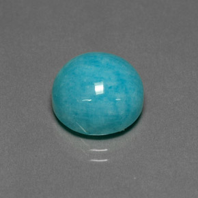 Amazonita Azul esverdeado Natural 7,46ct, Corte Redondo, Opaco