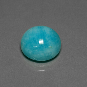 Amazonita verde-azul natural 6,39ct, corte redondo, opaco