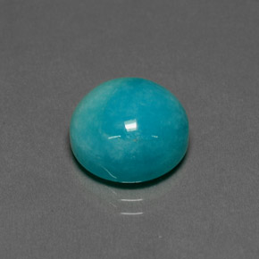 Amazonita verde-azul natural 6,67ct, corte redondo, opaco