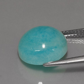 Amazonita Azul esverdeado Natural 6.40ct, Corte Redondo, Opaco