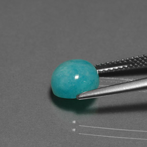 Amazonita Azul esverdeado Natural 2.31ct, Corte Redondo, Opaco