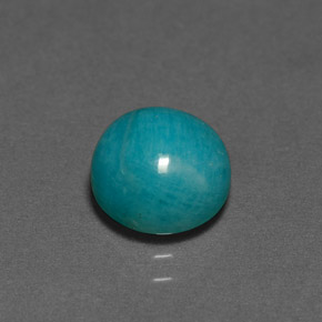 Amazonita verde-azul natural 2,22ct, corte redondo, opaco